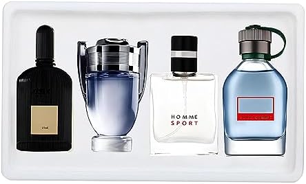 Salmue 4pcs 25ml Men’s Eau de Parfum, Long Lasting Natural Fragrance Male Spray Perfume Set Gift, Christmas Thanksgiving Gift Perfume Kit